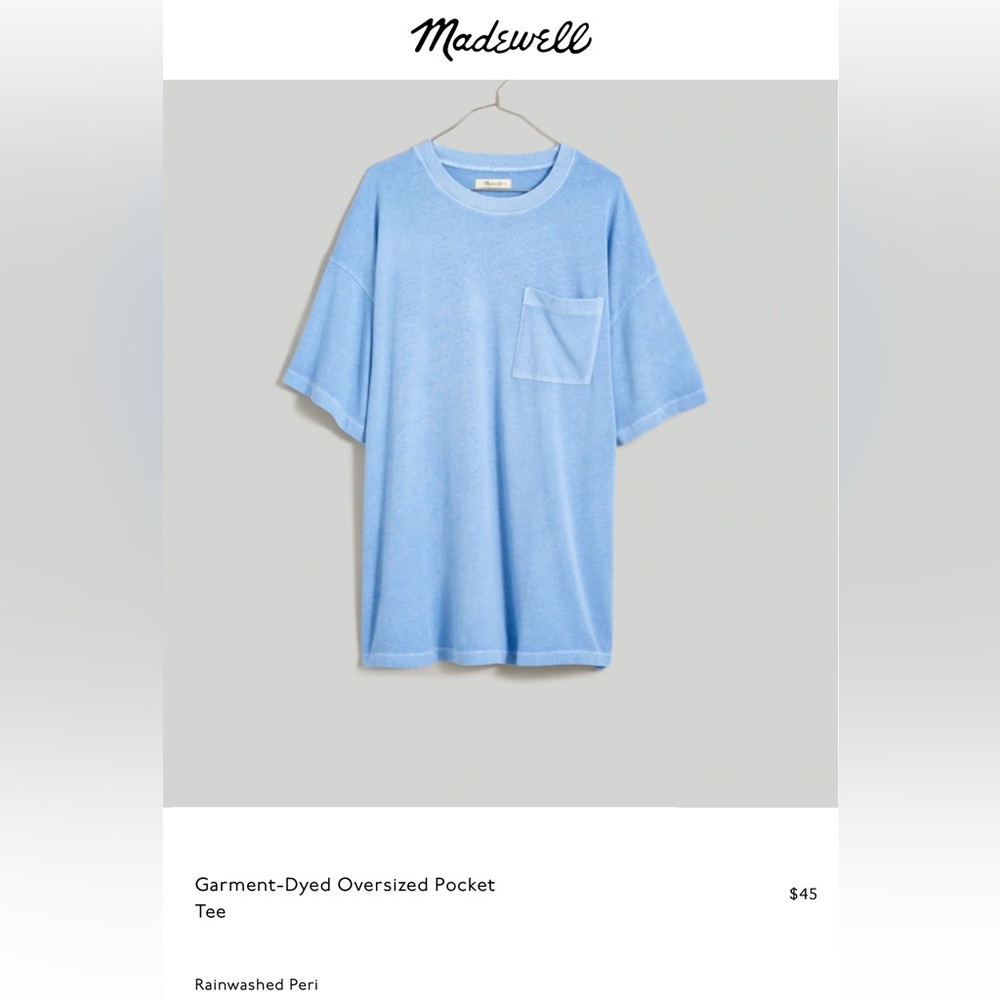 Madewell Light Blue Short Sleeve Tee